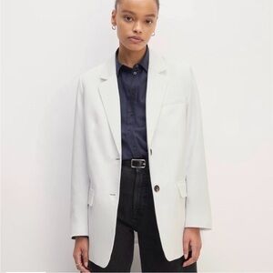 Everlane The Tencel Oversized Blazer in White NWOT